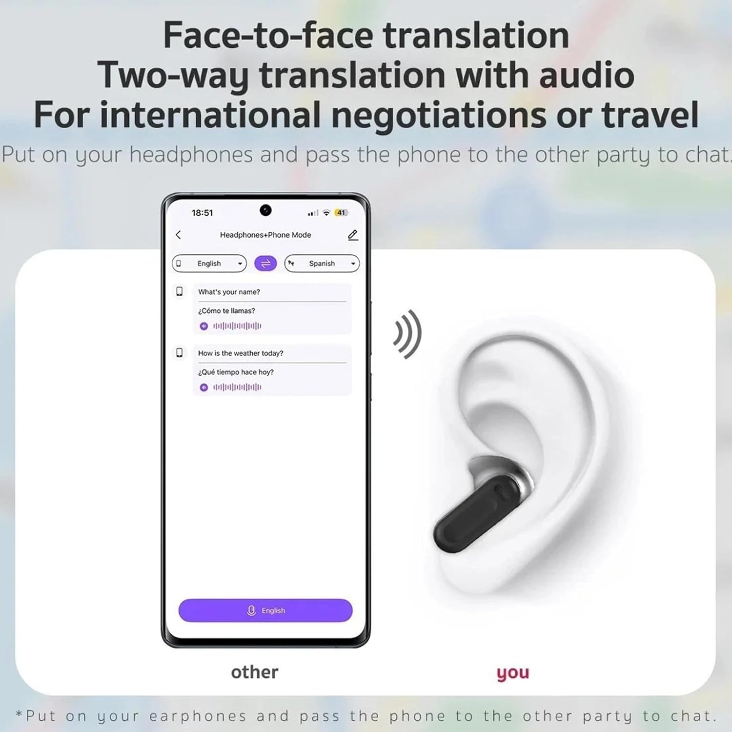 NE20 Earbuds, 2025 New NE20 AI Translation Earbuds in Real Time