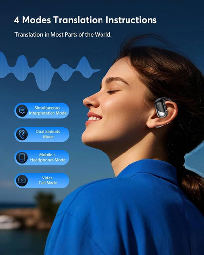 Q16 Pro AI Translation Earbuds 144 Languages Real-Time